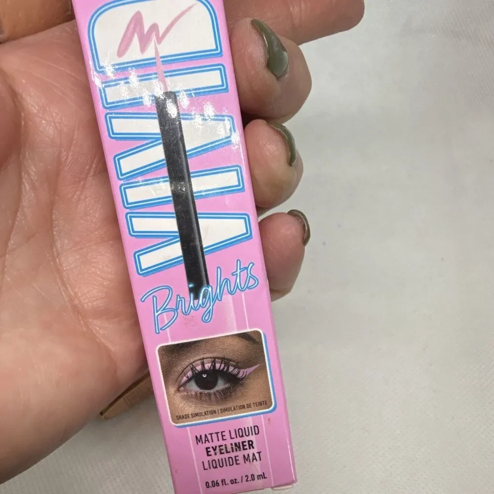 Flower Pot Eye/NYX Vivid Brights Matte Liquid Eyeliner Pink 0.06 fl oz/2.0 mL